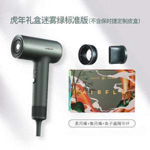 AIRFLY 鱼子酱家用吹风机负离子护发不伤发 恒温速干高速大功率电吹风筒P1送女友 【国风插画限定礼盒】迷雾绿 标准版